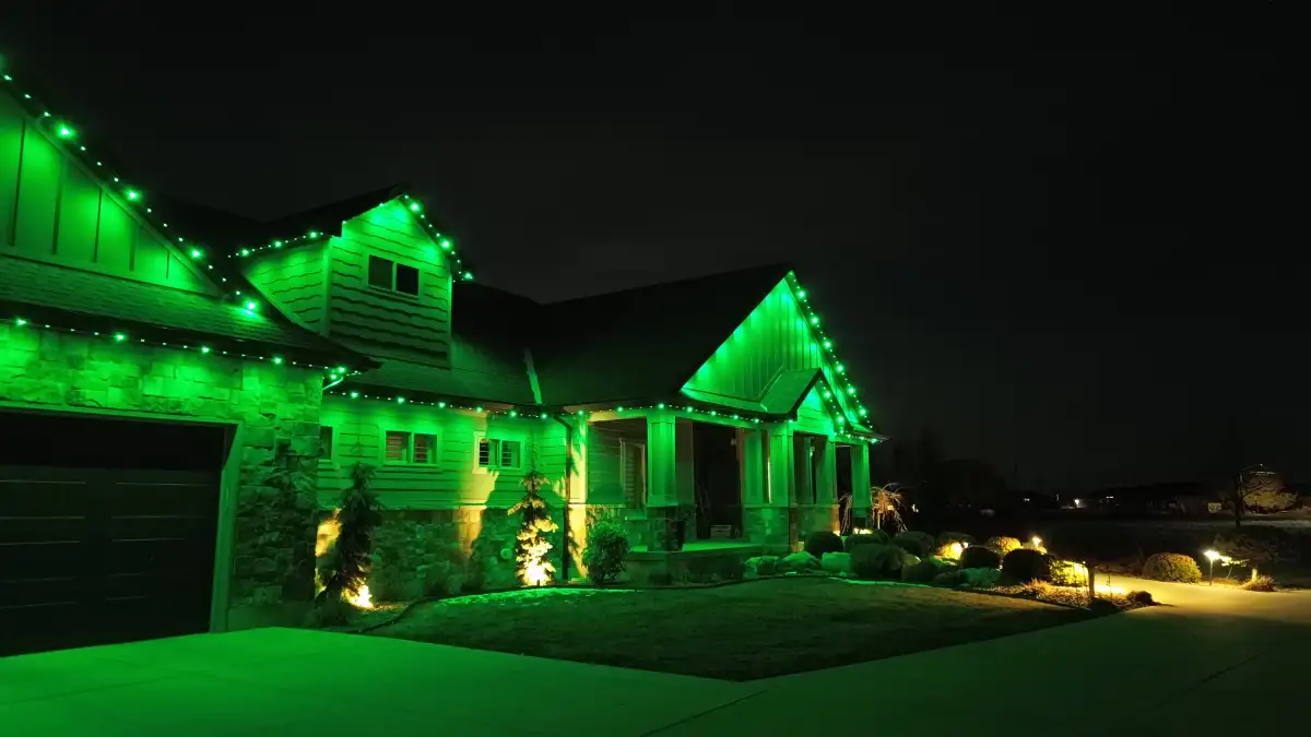 Seasonal holiday display on a residential property