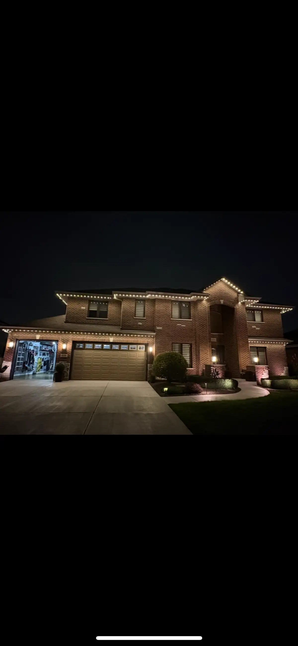 Perimeter security lighting on a Midlands property